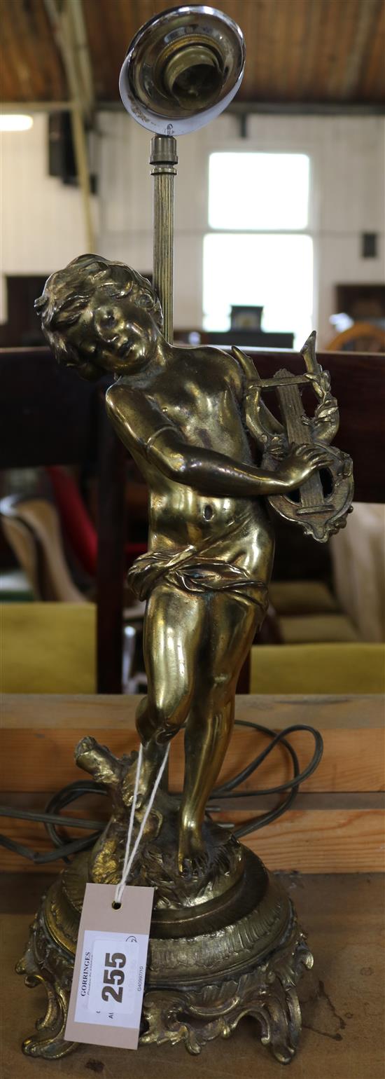 Auguste Moreau figural table lamp